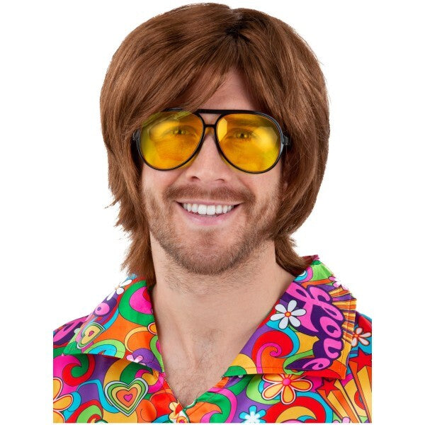 Smiffys 70s aviator specs with yellow lenses (British brand)