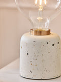 White Terrazzo rechargeable touch wireless table lamp, UK version