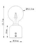 White Terrazzo rechargeable touch wireless table lamp, UK version