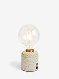 White Terrazzo rechargeable touch wireless table lamp, UK version
