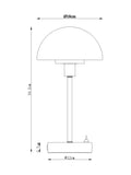 Brass Lambeth table lamp brushed brass opal glass (British brand)