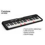 Casio LK-S250AD 61-key keyboard bundle, imported from the UK