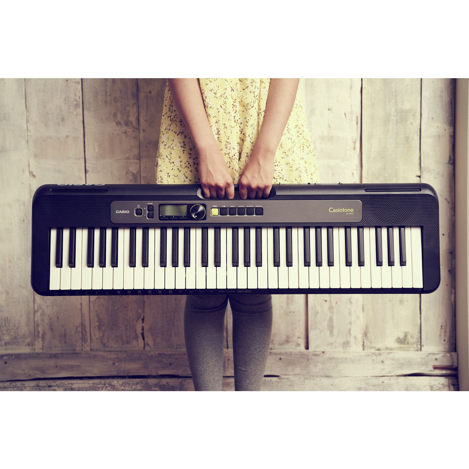 Casio LK-S250AD 61-key keyboard bundle, imported from the UK