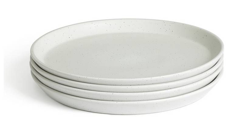 Habitat Addison 4 Piece Stoneware Side Plate - White GOODS Argos