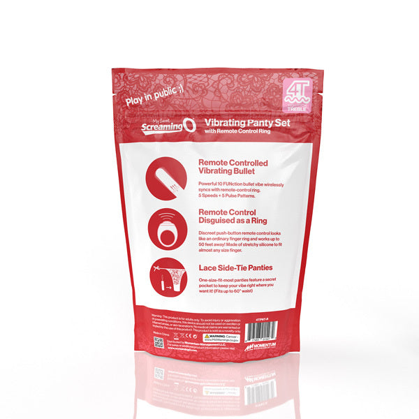 Screaming O 4T panty vibe in red, imported from the UK