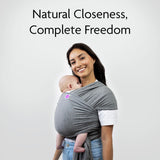 Izmi baby wrap Mid Grey one size, imported from the UK