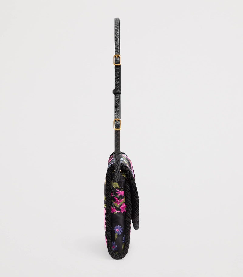 Valentino Garavani DeVain small moiré floral shoulder bag (British brand)