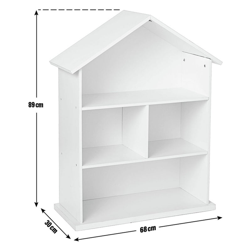 Argos Home white kids house bookcase 89cm tall - British product