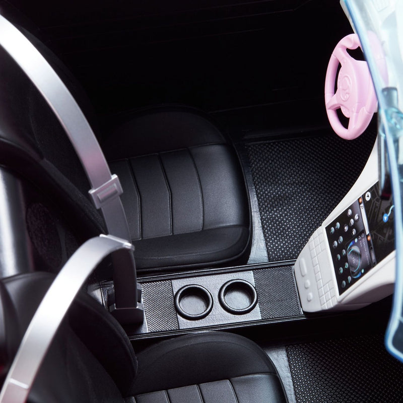 Barbie Pink Convertible 2-Seater Vehicle with Rolling Wheels, imported from the UK
