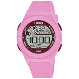 Lorus girls pink silicone strap digital watch - British product