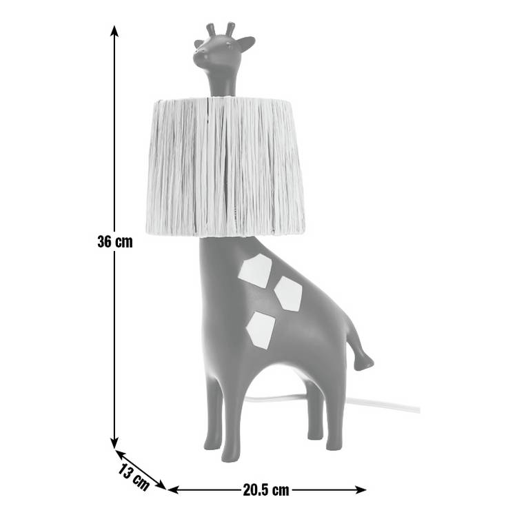 Habitat giraffe table lamp black 36cm tall, imported from the UK