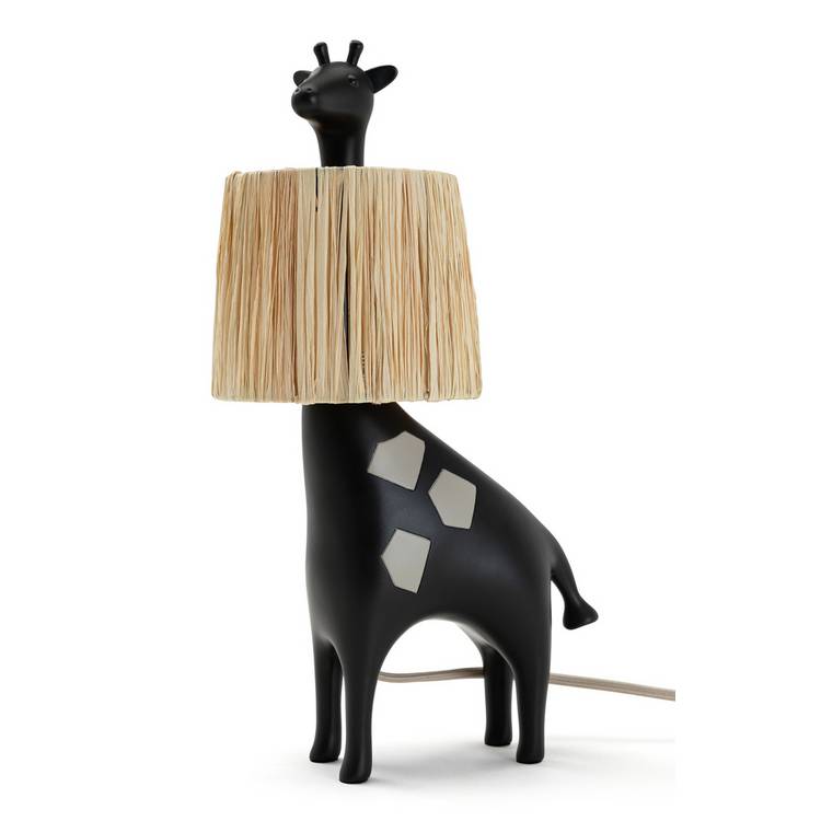 Habitat giraffe table lamp black 36cm tall, imported from the UK