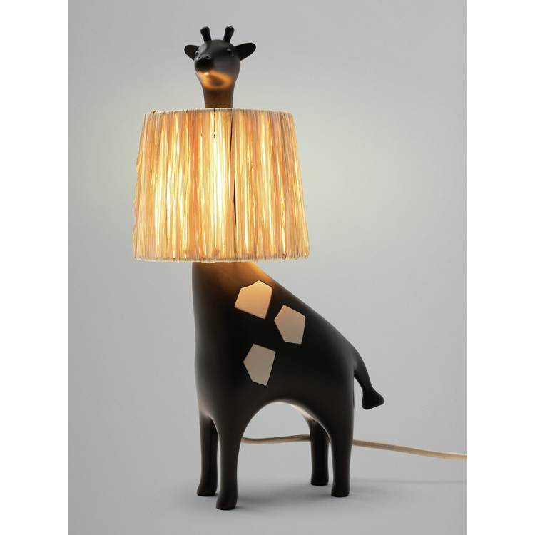 Habitat giraffe table lamp black 36cm tall, imported from the UK