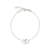 Revere sterling silver double star charm bracelet 20cm, UK version