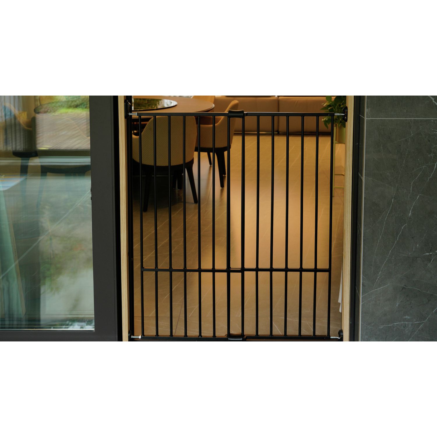 Extra tall extending metal pet gate, imported from the UK