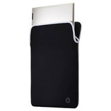HP 14-inch reversible laptop sleeve in black and silver - British product