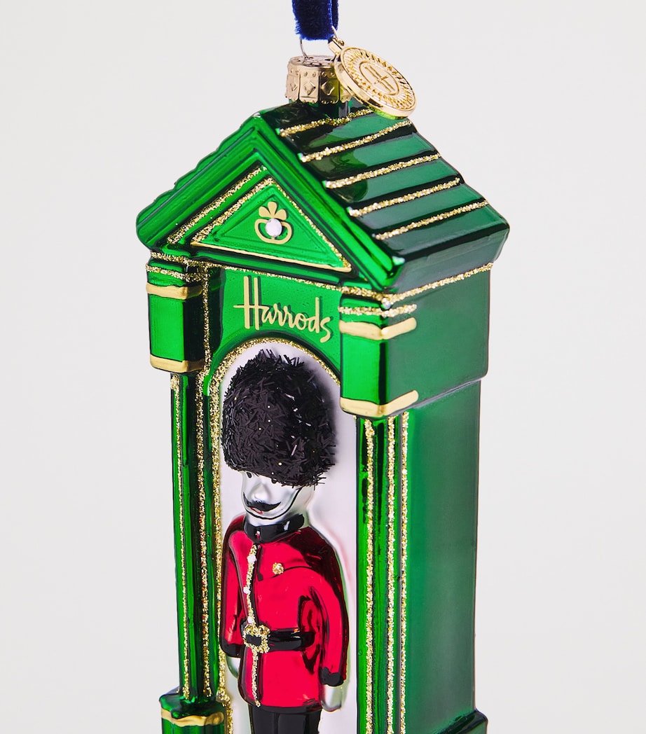 Harrods glitter Guardsman ornament box - British product