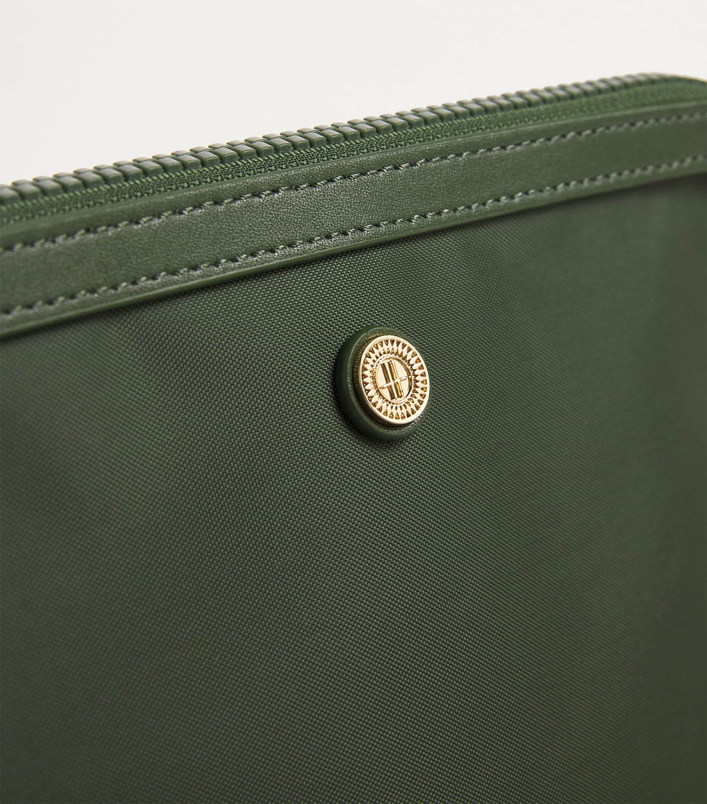 Harrods small nylon wash bag leather trims UK version
