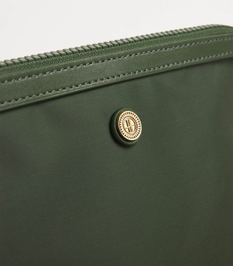 Harrods small nylon wash bag leather trims UK version