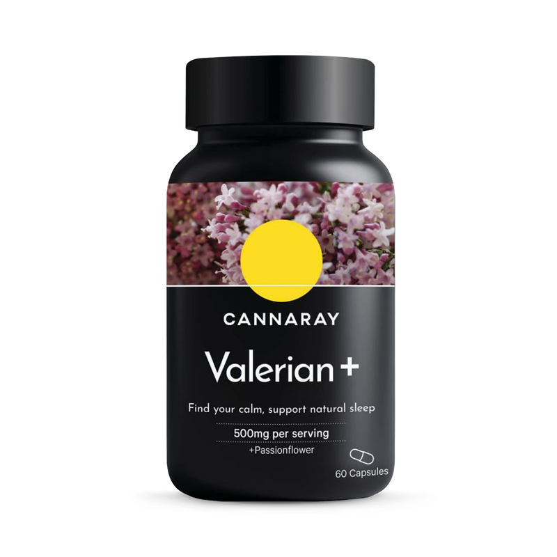 Cannaray Valerian+ Passion Flower 500 mg 60 Capsules