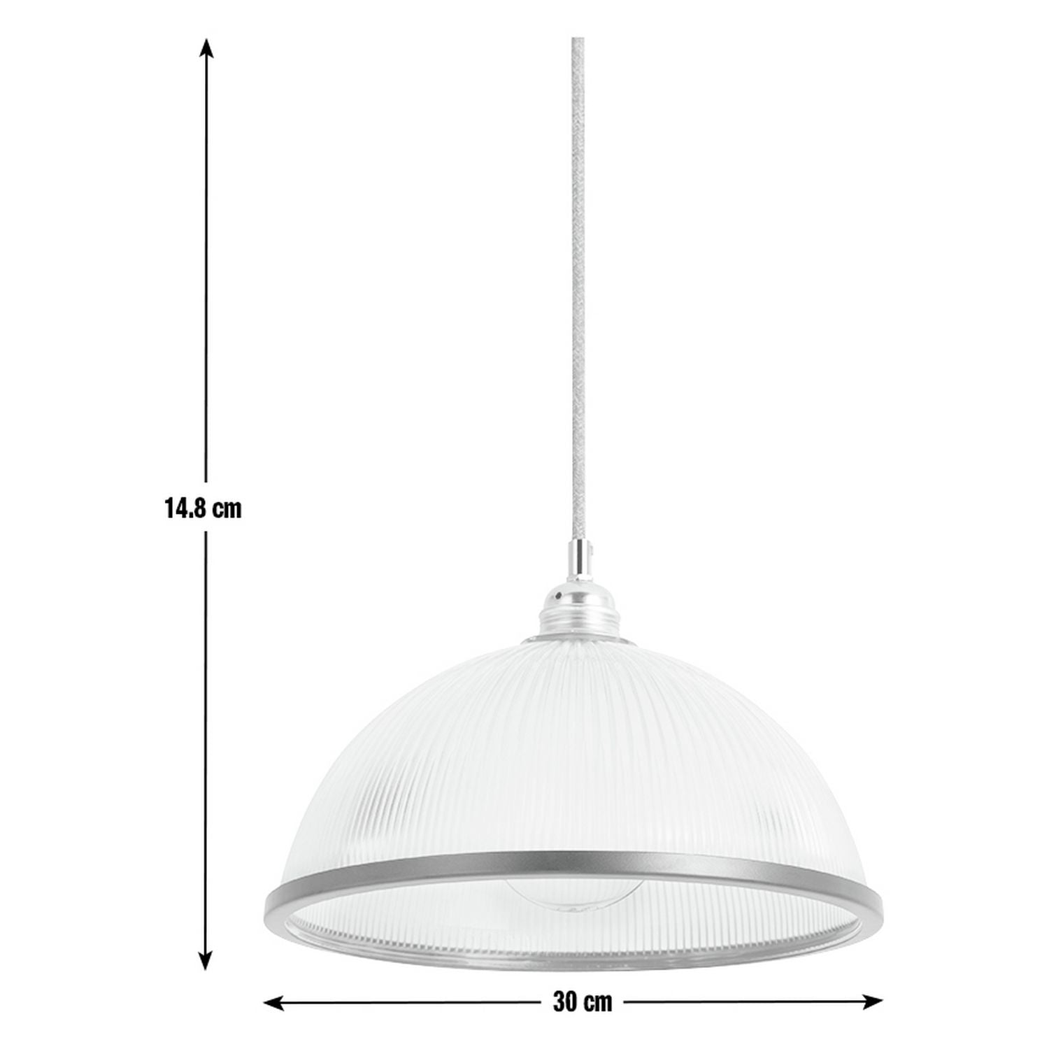Argos Home Eumee clear glass lampshade 30cm - British product
