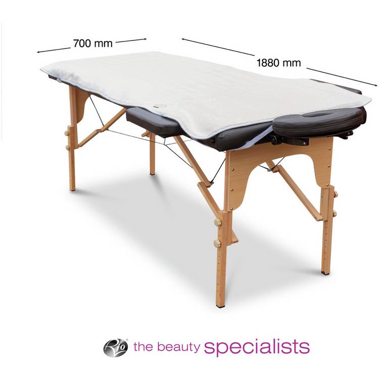 Rio massage table heated blanket with adjustable straps, UK version