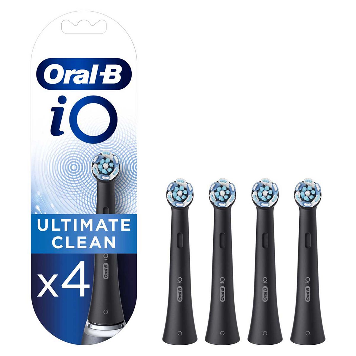 Oral-B iO™ Ultimate Clean Black Replacement Electric Toothbrush Heads 4 Pack GOODS Boots   