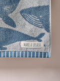 Blue Whale 100% cotton towel, imported from the UK
