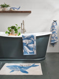 Blue Whale 100% cotton towel, imported from the UK