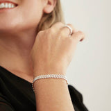Revere sterling silver panther link flat bracelet 22cm - British product