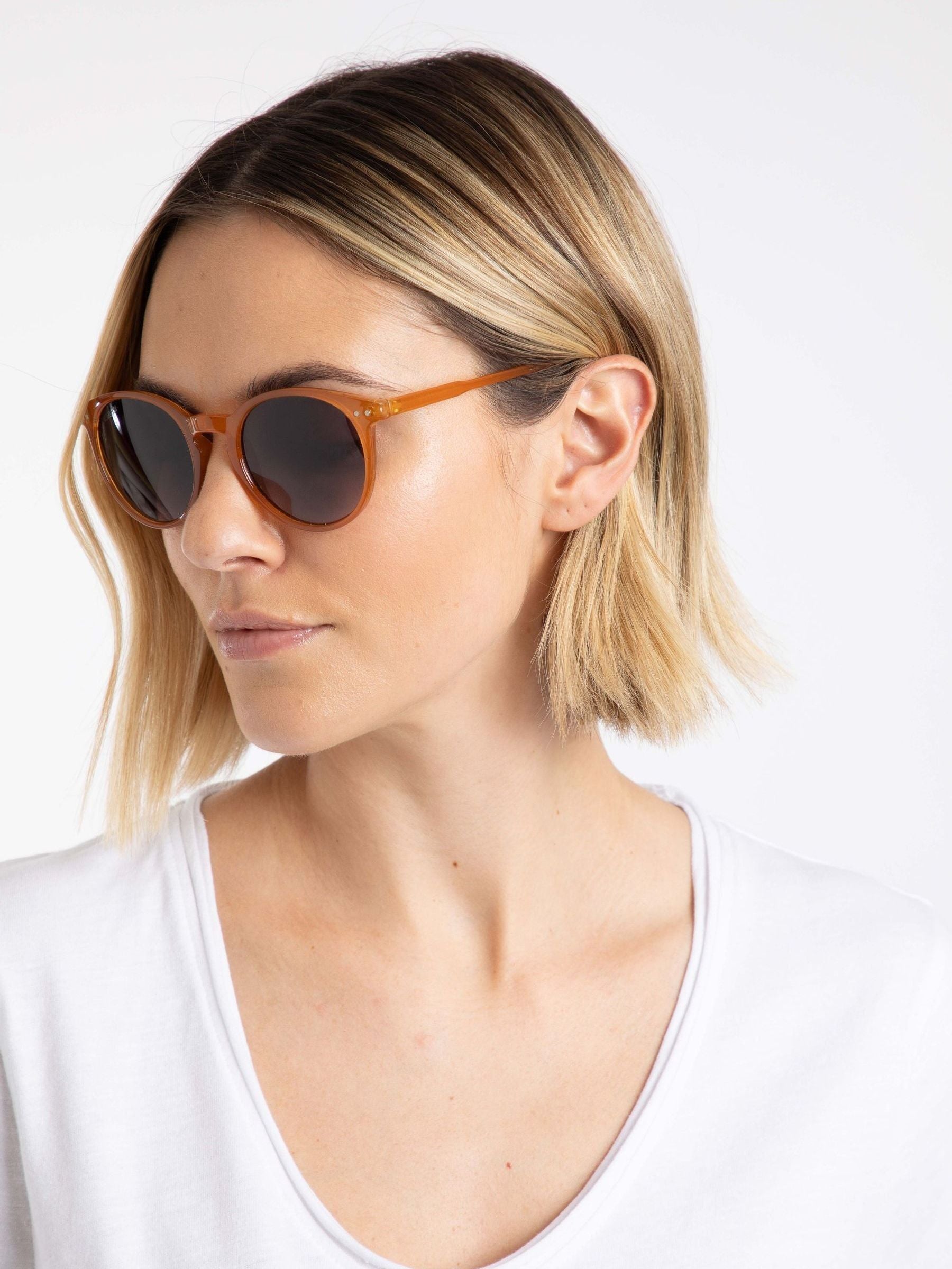 Weird Fish Williams round sunglasses yellow, UK version
