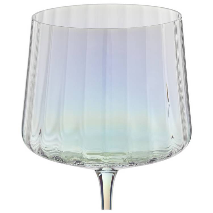 Habitat iridescent fluted gin glasses set of 4 - British product