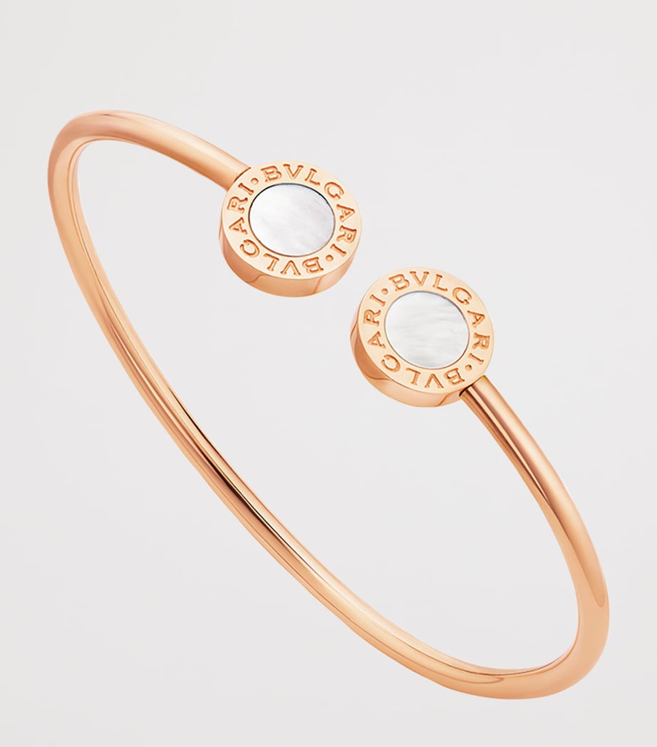 Bvlgari rose gold bangle with mother-of-pearl, imported from the UK