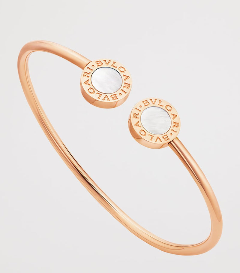 Bvlgari rose gold bangle with mother-of-pearl, imported from the UK