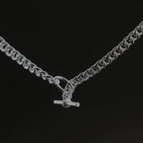 Revere necklace T-bar curb cubic zirconia 45cm, UK version