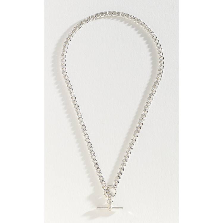 Revere necklace T-bar curb cubic zirconia 45cm, UK version