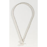 Revere necklace T-bar curb cubic zirconia 45cm, UK version
