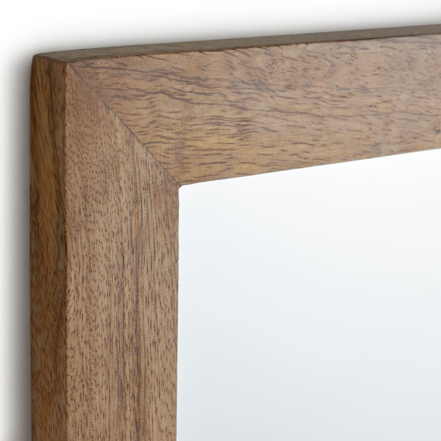 Habitat mango wood bathroom mirror with shelf 52x40cm - British product