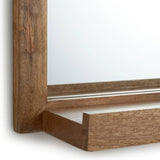 Habitat mango wood bathroom mirror with shelf 52x40cm - British product