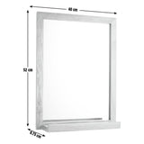Habitat mango wood bathroom mirror with shelf 52x40cm - British product