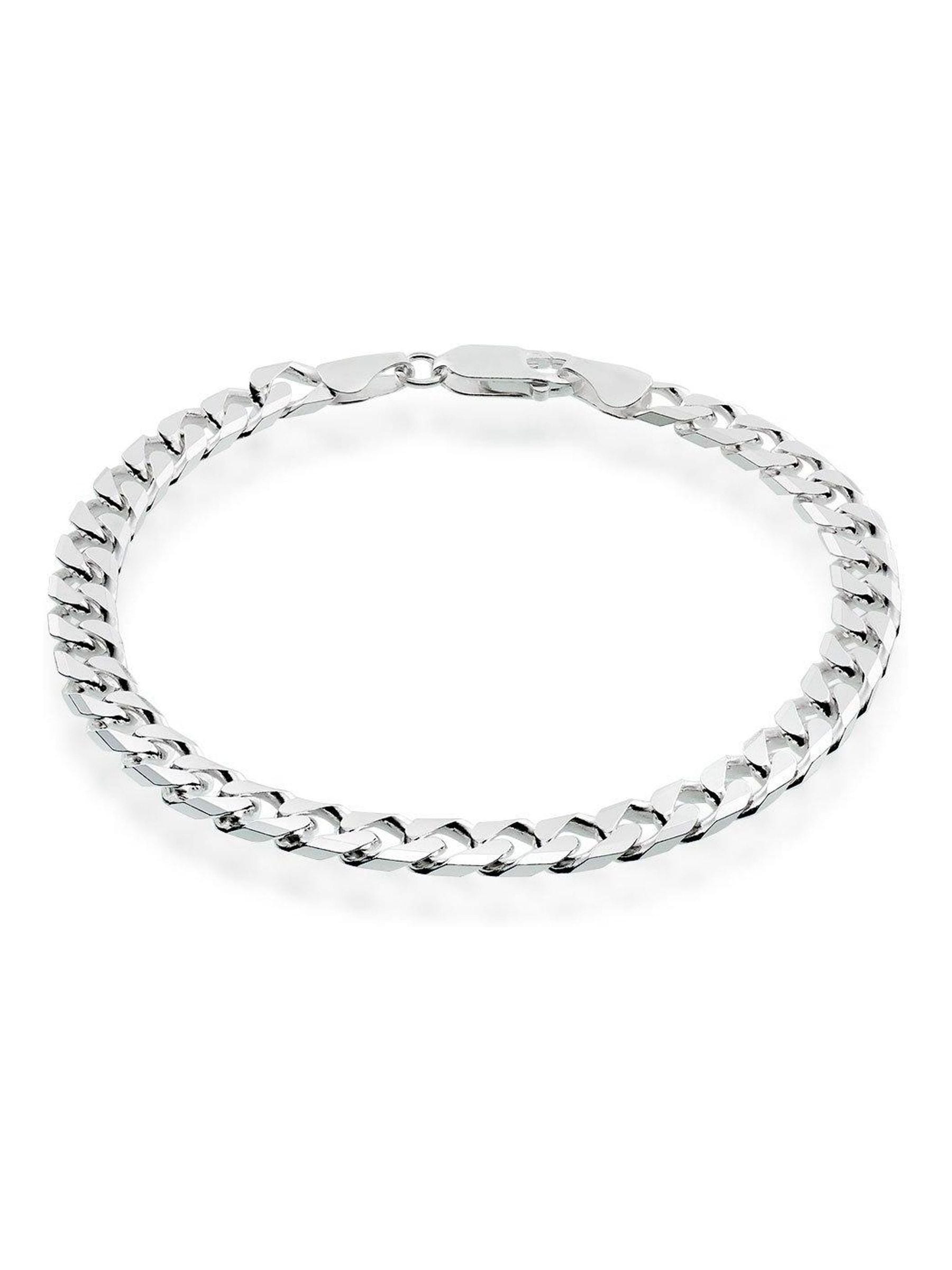 Sterling silver curb bracelet 20cm (British brand)