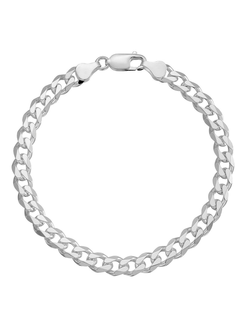 Sterling silver curb bracelet 20cm (British brand)