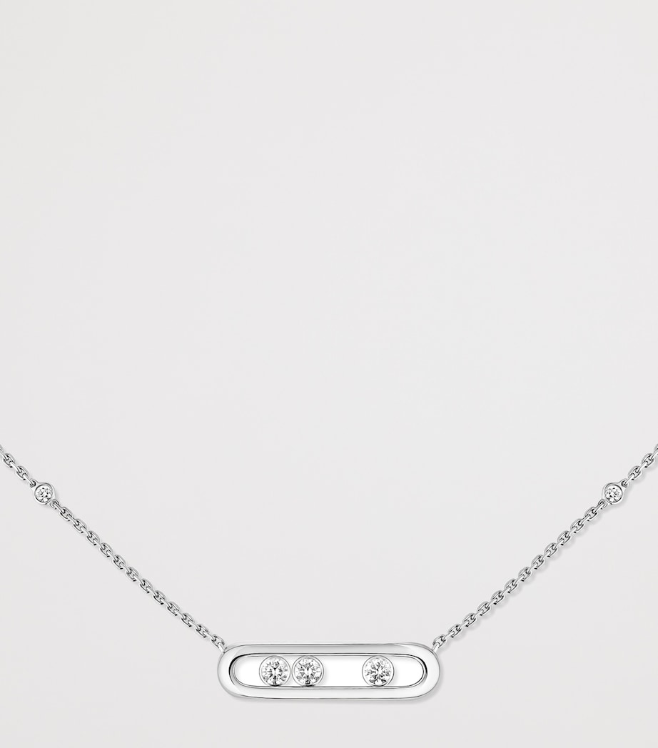 Messika Move Classique white gold diamond necklace, imported from the UK