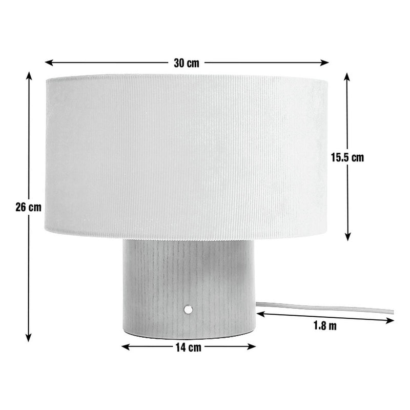 Habitat corduroy touch table lamp mustard walnut - British product