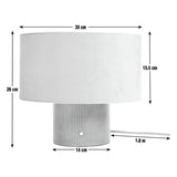 Habitat corduroy touch table lamp mustard walnut - British product