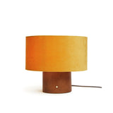 Habitat corduroy touch table lamp mustard walnut - British product