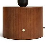 Habitat corduroy touch table lamp mustard walnut - British product