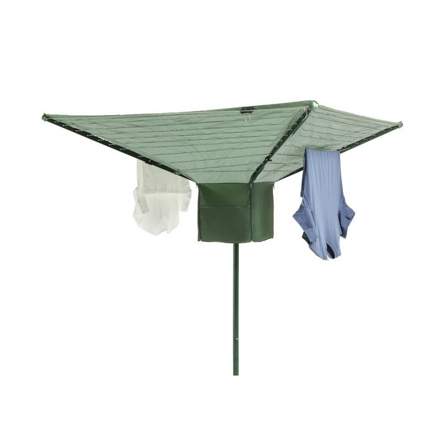 Argos Home 45m 4-arm rotary airer with shower cover, UK version