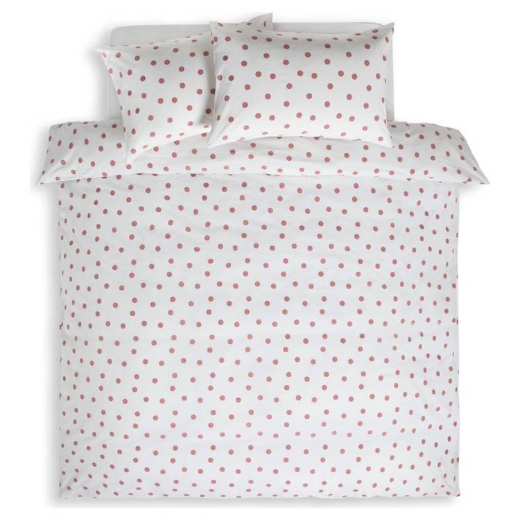 Argos Home pink spot bedding set single, UK version