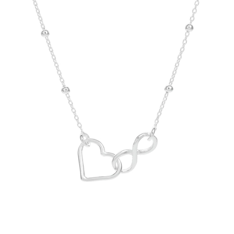 Revere sterling silver infinity heart pendant necklace 45cm - British product